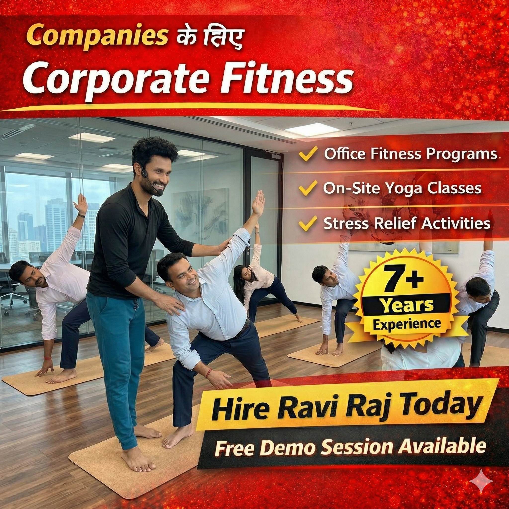 Corporate Fitness Programs | Hire Expert Trainer Ravi Raj Today